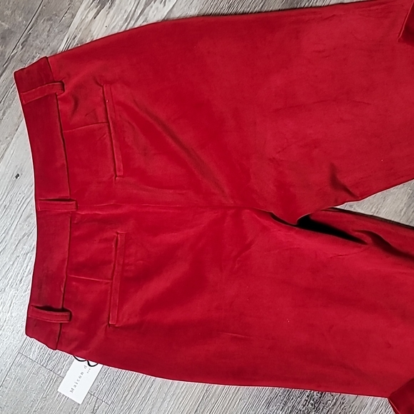 Maison d' Amelie Red Velvet Pants - Picture 8 of 10